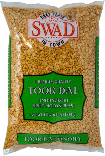 Swad Unoily Toor Dal 4 lb (64 oz) 1814 g