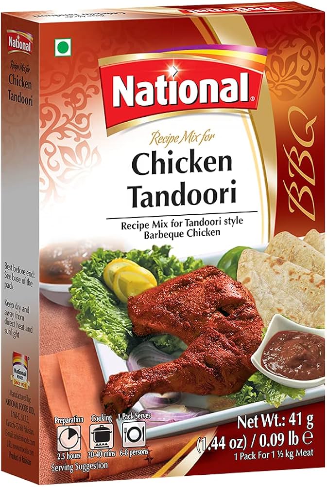 National Chicken Tandoori Masala Spice Mix (1+1 Bag) 100gm