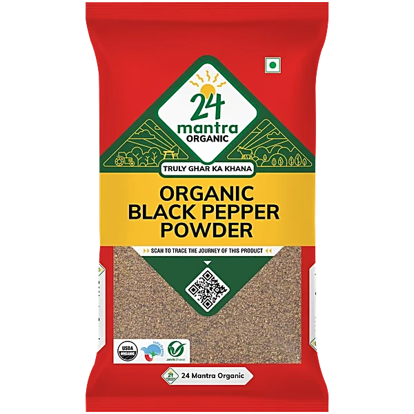 24 Mantra Organic Black Pepper Whole 100gm
