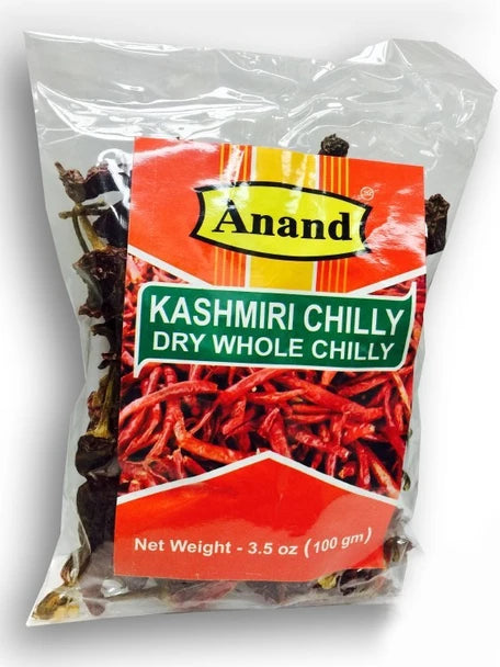 Anand Kashmiri Dried Dry Red Chilies Whole 200gm