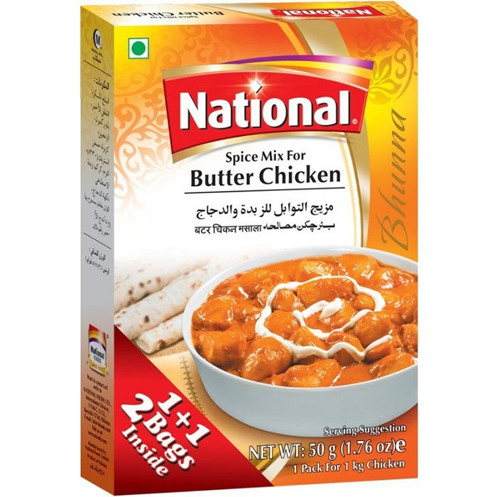 National Butter Chicken Spice Mix (1+1 Bag) 100gm