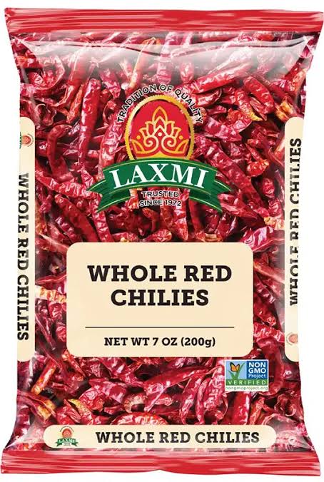 Laxmi Dried Dry Red Chilies Chilli Whole 400gm