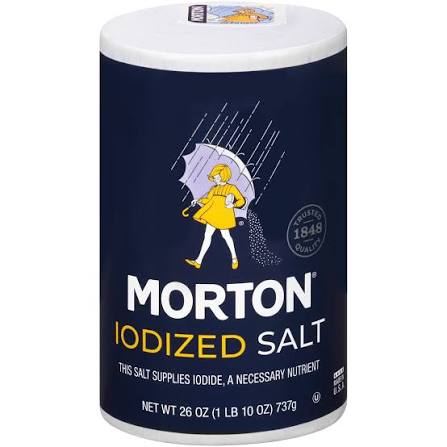 Morton Iodized Salt 26 oz (1 lb 10 oz) 737 g