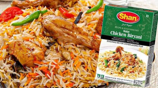 Shan Recipe & Seasoning Mix, Malay Chicken Biryani 60 g (2.1 oz)